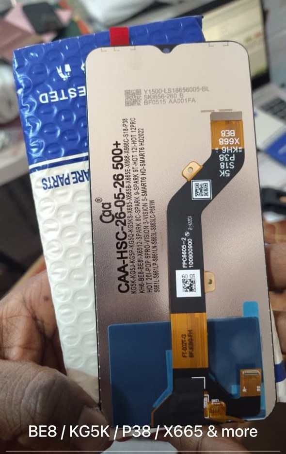 Infinix Screen Assembly (BE8 / KG5K / P38 / X665)