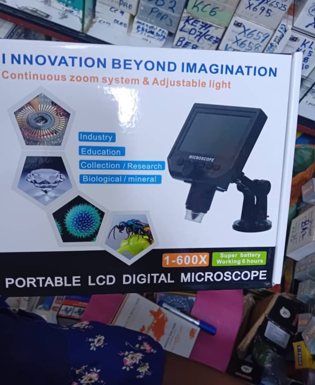 Portable LCD Digital Microscope (1-600X)