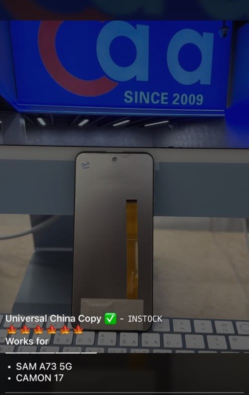 Universal Screen Assembly (Samsung A73 5G / Tecno Camon 17)