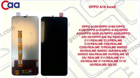 Oppo A16 Series Universal Incell Screen