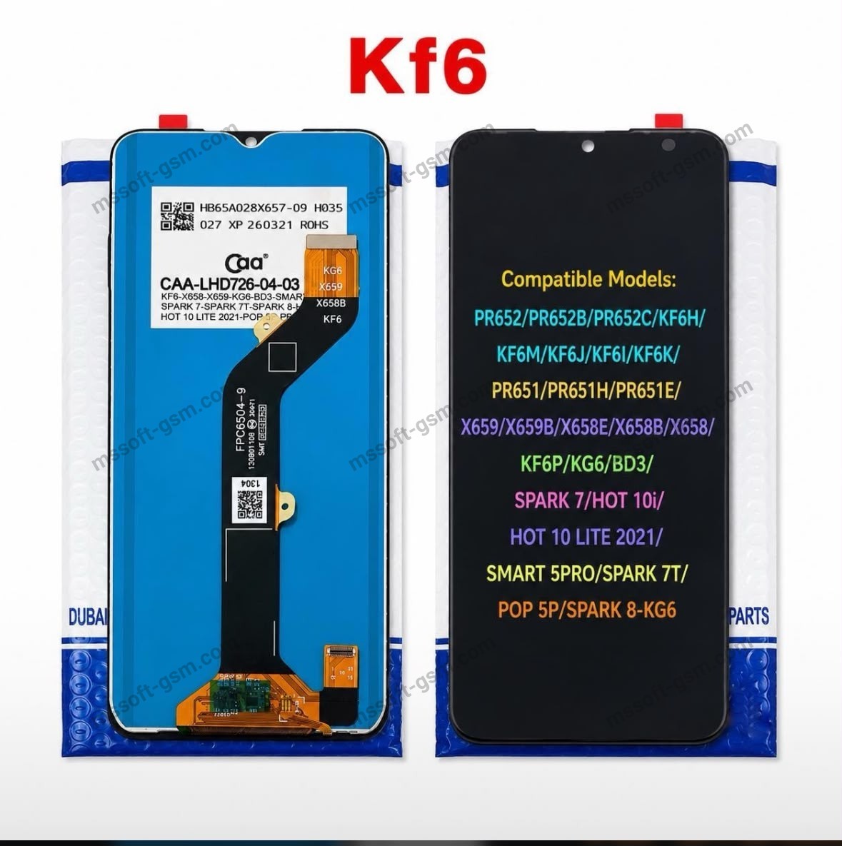 Tecno KF6 Screen Assembly (Camon/Spark/Pop series)