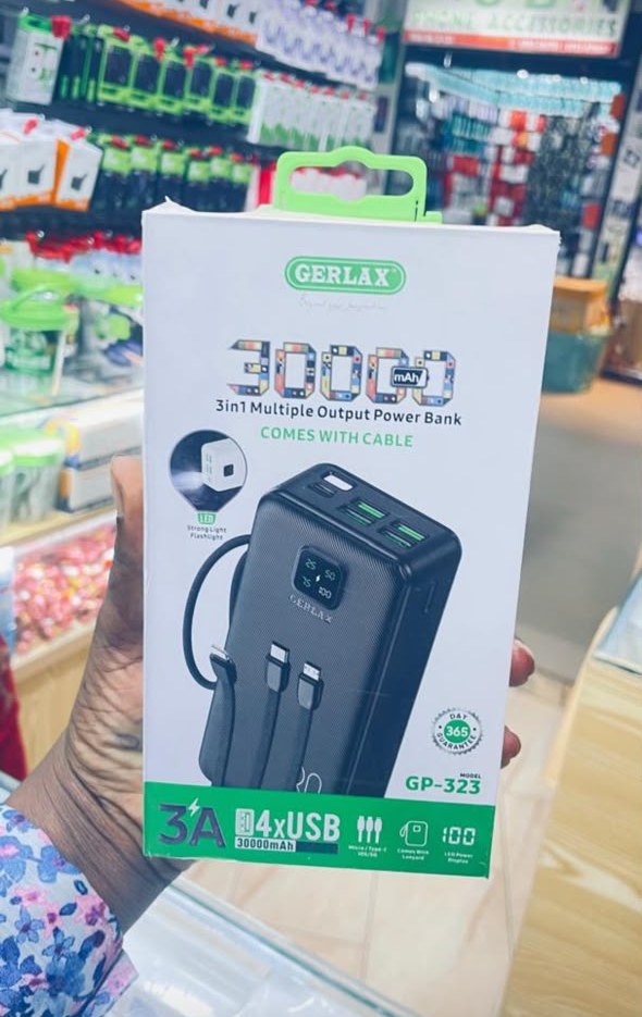 Gerlax 30,000mAh 3-in-1 Power Bank