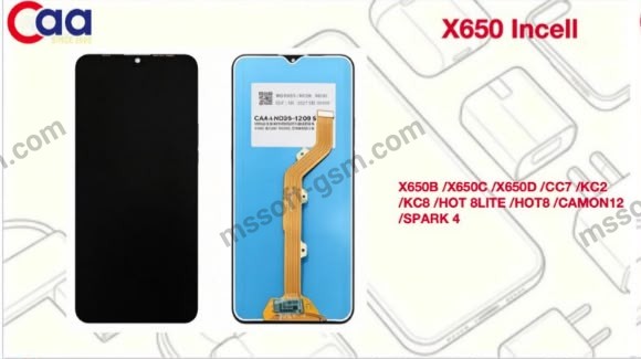 Tecno X650 Universal Incell Screen